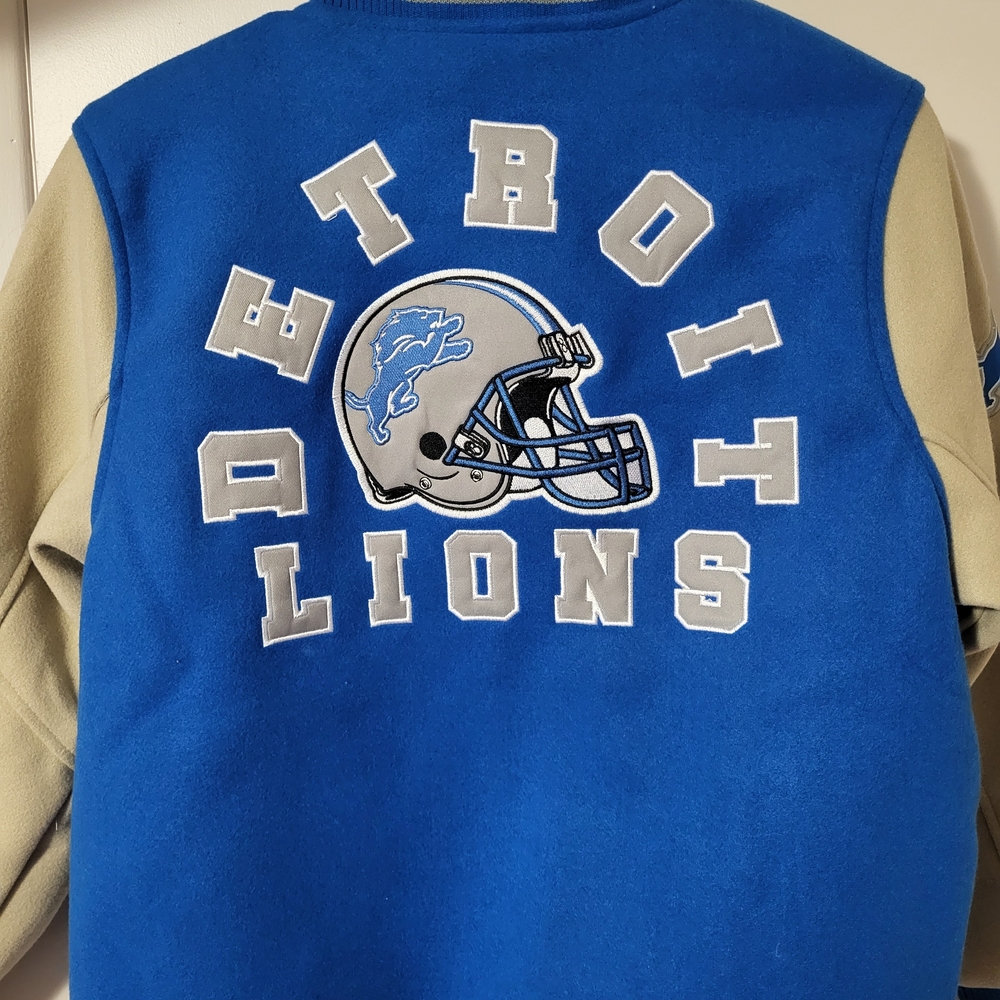 Detroit Lions YOUTH Ultra Game Lined Varsity Jacket-(18/20)-$155, NEW w/tags